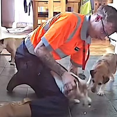 Man saves his dog from choking to death
