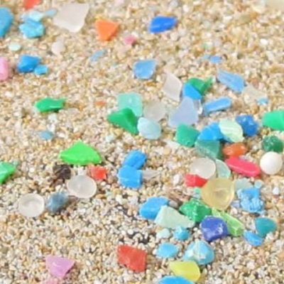 Microplastic particles