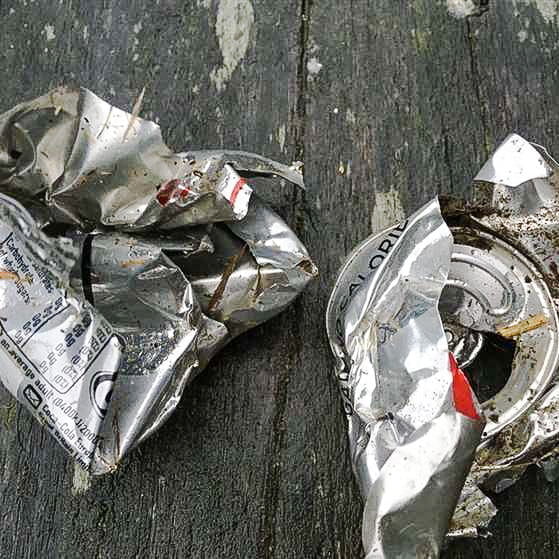 Shredded Diet Coke cans a hazard to animals and people