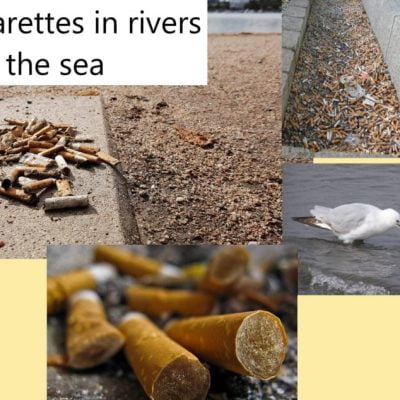 Cigarettes poisoning rivers and sea