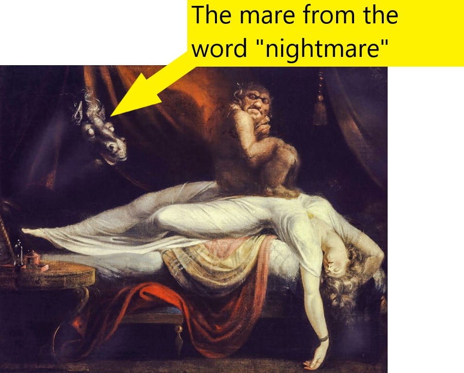 The mare from the word nightmare