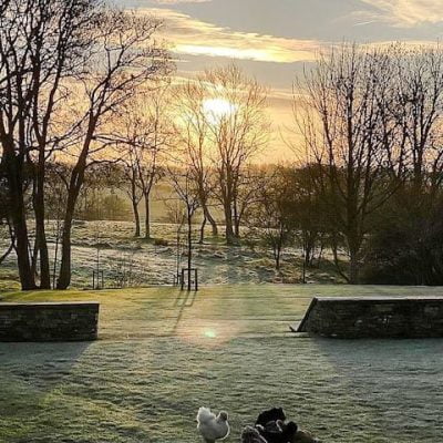 Samantha Cameron hens at their Cotswold home at dawn