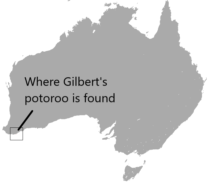 Gilbert's potoroo distribution