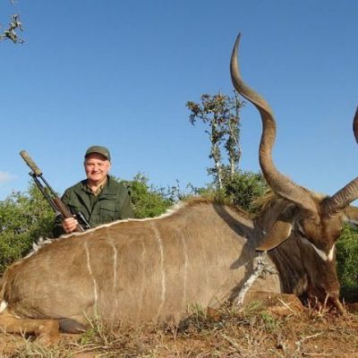 Kenny Snr with kudu antelope