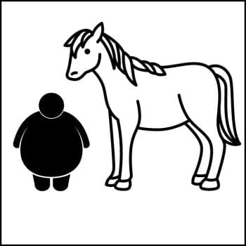 Obese riders are hurting horses